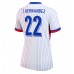 Maillot de foot France Theo Hernandez #22 Extérieur vêtements Femmes Europe 2024 Manches Courtes